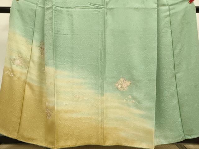 平和屋着物▼中国三大刺繍 スワトウ刺繍 汕頭刺繍 総刺繍 訪問着 雪輪花文 暈し染め 正絹 逸品 DABG3588du