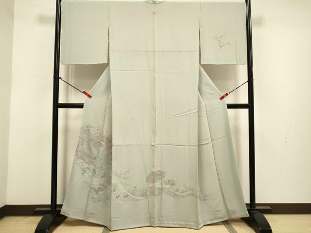 平和屋着物▼中国三大刺繍 スワトウ刺繍 汕頭刺繍 総刺繍 訪問着 地紙吉祥花文 正絹 逸品 DABG3591du