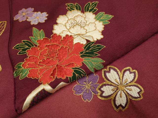 平和屋着物▼豪華振袖 駒刺繍 総刺繍 舞桜文 暈し染め 金糸 正絹 逸品 DABG3592du