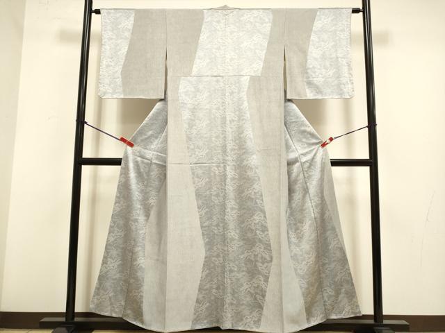 平和屋着物▼二代目 川村久太郎 小紋 鳳凰松間道 正絹 逸品 DABG3597du