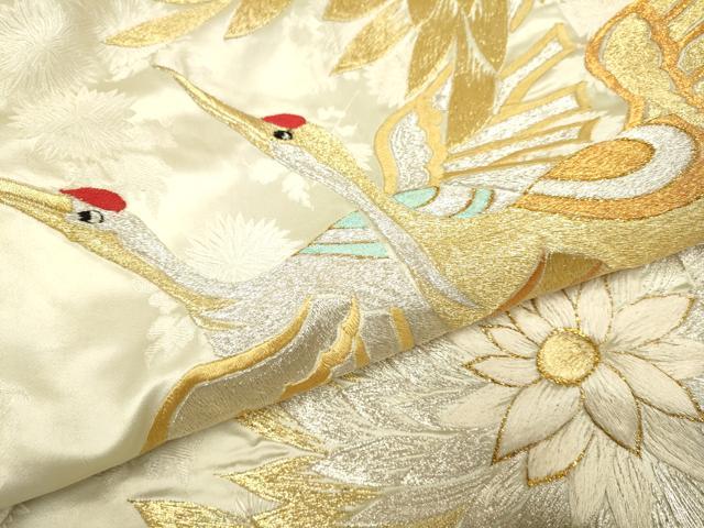 平和屋本店●色打掛 お引きずり 和装 婚礼 結婚式 花嫁 神社挙式 総刺繍 飛鶴花文 金銀糸 逸品 DABG3603du