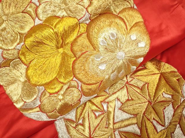 平和屋本店●色打掛 お引きずり 和装 婚礼 結婚式 花嫁 神社挙式 総刺繍 飛鶴御所車吉祥花文 金銀糸 逸品 DABG3607du