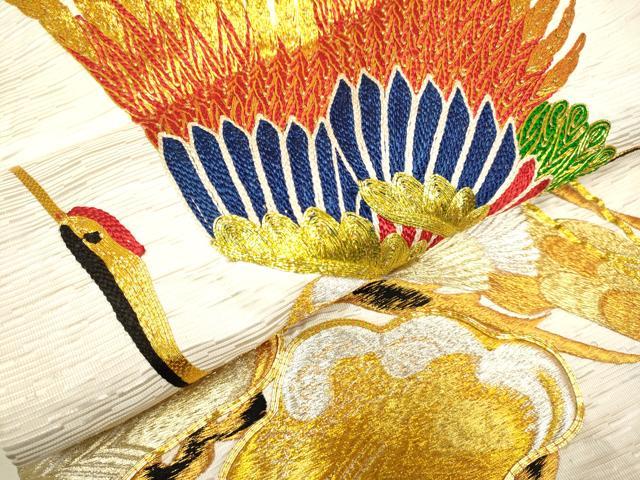 平和屋本店●色打掛 お引きずり 和装 婚礼 結婚式 花嫁 神社挙式 駒刺繍 総刺繍 飛鶴松文 金銀糸 逸品 DABG3608du