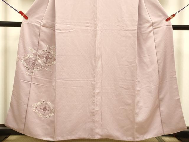平和屋着物▼中国三大刺繍 相良刺繍 総刺繍 訪問着 花菱文 正絹 逸品 DABG3613du