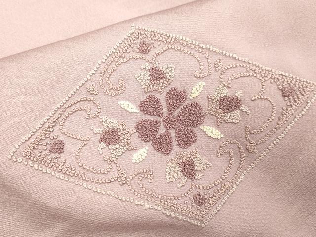 平和屋着物▼中国三大刺繍 相良刺繍 総刺繍 訪問着 花菱文 正絹 逸品 DABG3613du
