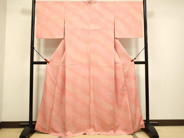 平和屋着物▼上質な小紋 霞文 暈し染め 正絹 逸品 DABG3678du
