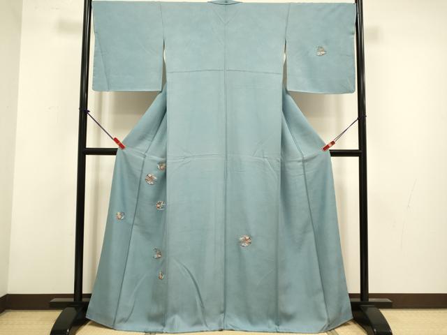 平和屋着物▼訪問着 総刺繍 草花文 正絹 逸品 DABG3699du