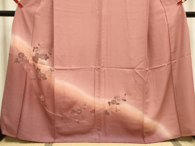 平和屋着物▼中国三大刺繍 スワトウ刺繍 汕頭刺繍 総刺繍 訪問着 菊 暈し染め 正絹 逸品 DABG3762du