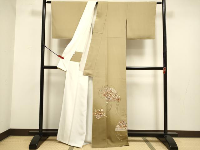 平和屋着物▼中国三大刺繍 スワトウ刺繍 汕頭刺繍 総刺繍 色留袖 檜扇花車文 暈し染め 正絹 逸品 DABG3770du
