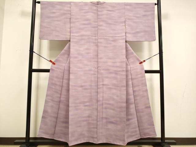 平和屋着物▼虹色創家 本郷大田子 小紋 霞文 暈し染め 正絹 逸品 DABG3776du