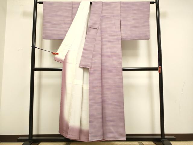 平和屋着物▼虹色創家 本郷大田子 小紋 霞文 暈し染め 正絹 逸品 DABG3776du