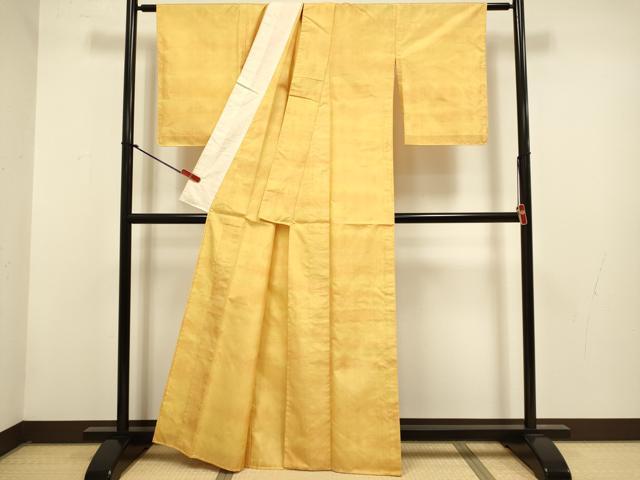 平和屋着物▽上質な紬 単衣 霞文 正絹 逸品 DABG3788du