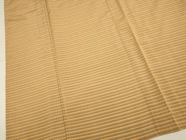 平和屋着物▽上質なお召 単衣 吉野間道 正絹 逸品 DABG3793du