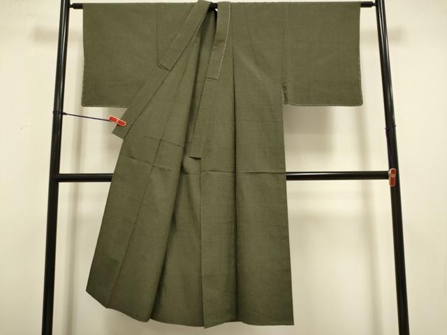 平和屋着物▽西陣 男性 単衣 100亀甲 総詰め 反端付き 正絹 逸品 DABG3796du
