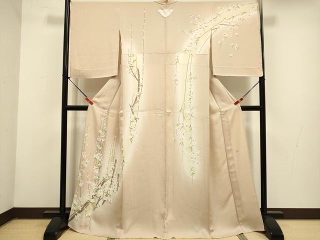 平和屋着物▽訪問着 単衣 作家物 枝花文 暈し染め さが美扱い 正絹 逸品 未使用 DABG3798du