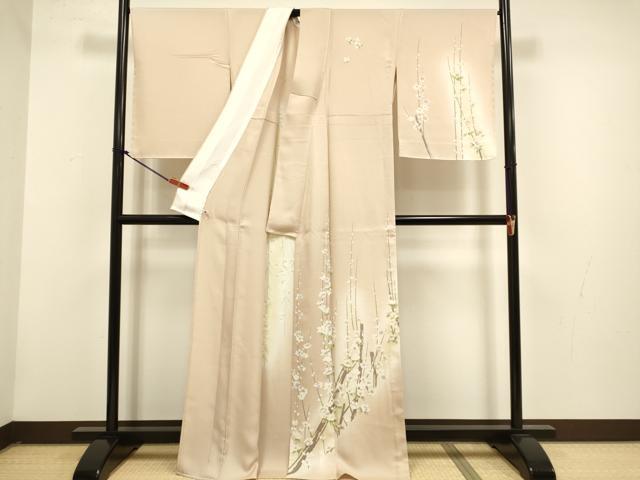 平和屋着物▽訪問着 単衣 作家物 枝花文 暈し染め さが美扱い 正絹 逸品 未使用 DABG3798du