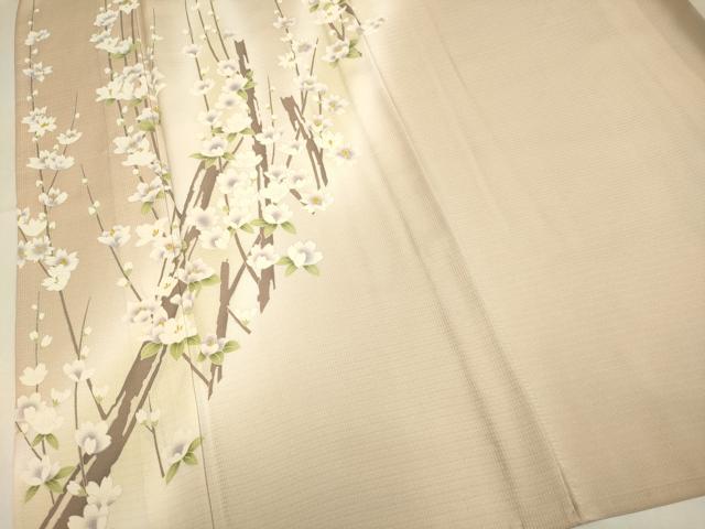平和屋着物▽訪問着 単衣 作家物 枝花文 暈し染め さが美扱い 正絹 逸品 未使用 DABG3798du