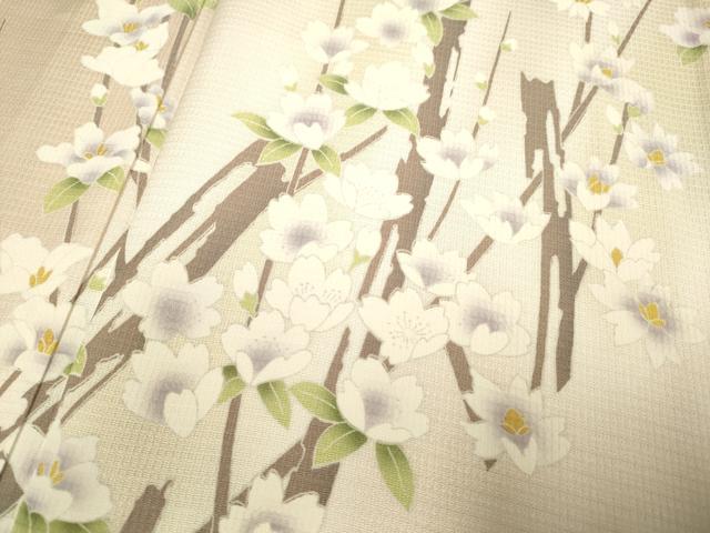 平和屋着物▽訪問着 単衣 作家物 枝花文 暈し染め さが美扱い 正絹 逸品 未使用 DABG3798du
