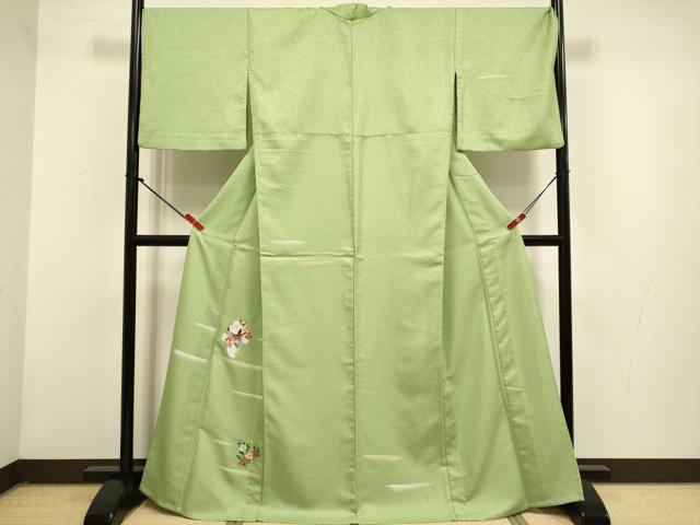 平和屋着物▽訪問着 単衣 総刺繍 唐子 金彩 洗える着物 DABG3808du