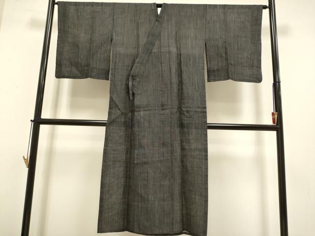 平和屋着物▽道中着 スリーシーズン 春夏秋 塵除け 上布 縞 麻 DABG3811du