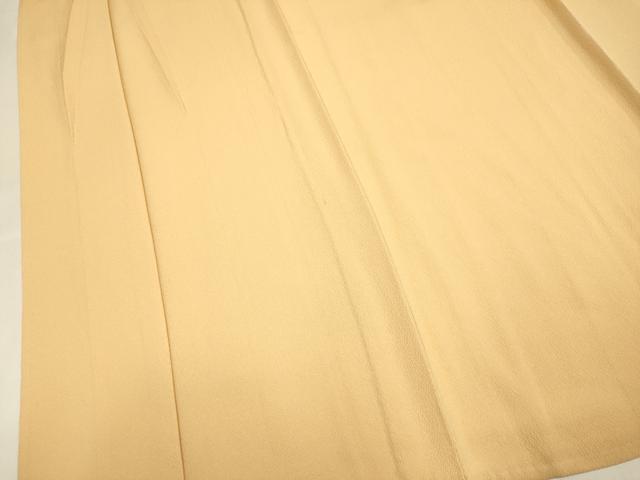 平和屋着物▽上質な色無地 単衣 杏色 正絹 逸品 DABG3815du