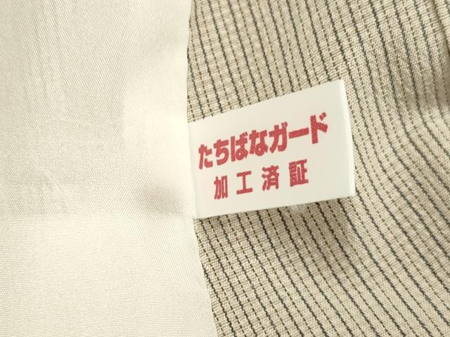 平和屋着物▽訪問着 本塩沢 単衣 樹林文 正絹 逸品 DABG3821du