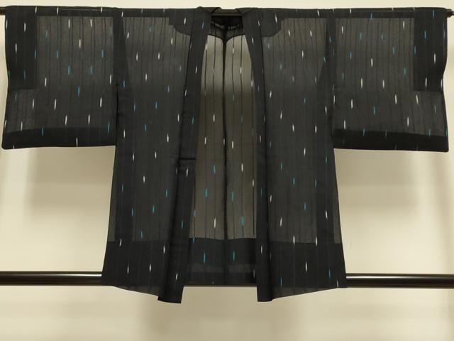 平和屋着物▽羽織 スリーシーズン 春夏秋 塵除け 間道 ちぢみ織 正絹 逸品 DABG3825du