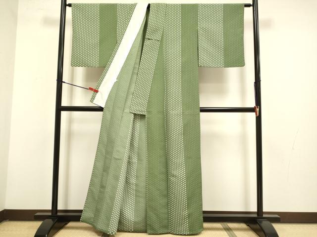 平和屋着物▽小紋 単衣 花間道 洗える着物 DABG3827du