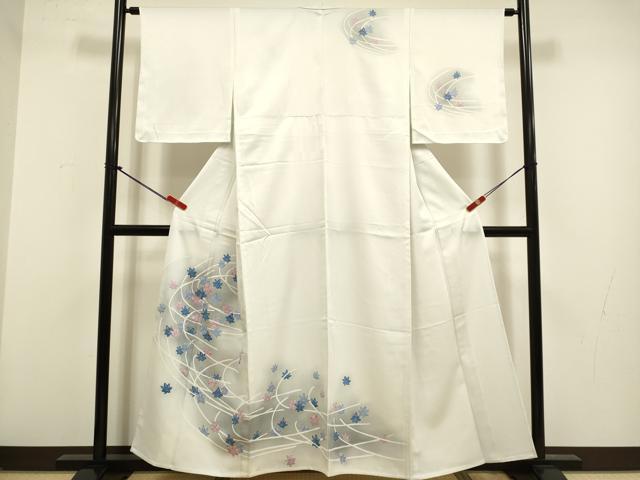 平和屋着物▽訪問着 単衣 楓文 暈し染め さんび謹製 洗える着物 DABG3840du