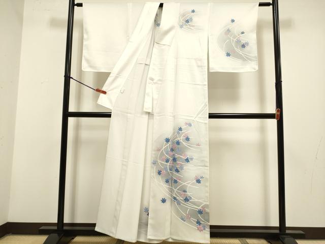 平和屋着物▽訪問着 単衣 楓文 暈し染め さんび謹製 洗える着物 DABG3840du