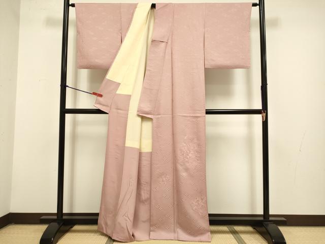 平和屋着物▼中国三大刺繍 スワトウ刺繍 汕頭刺繍 総刺繍 色留訪問着 絵巻花文 宍色 正絹 逸品 DABG3884du