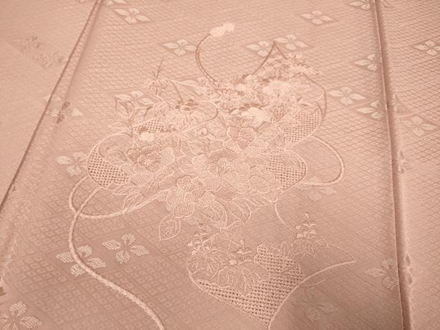 平和屋着物▼中国三大刺繍 スワトウ刺繍 汕頭刺繍 総刺繍 色留訪問着 絵巻花文 宍色 正絹 逸品 DABG3884du