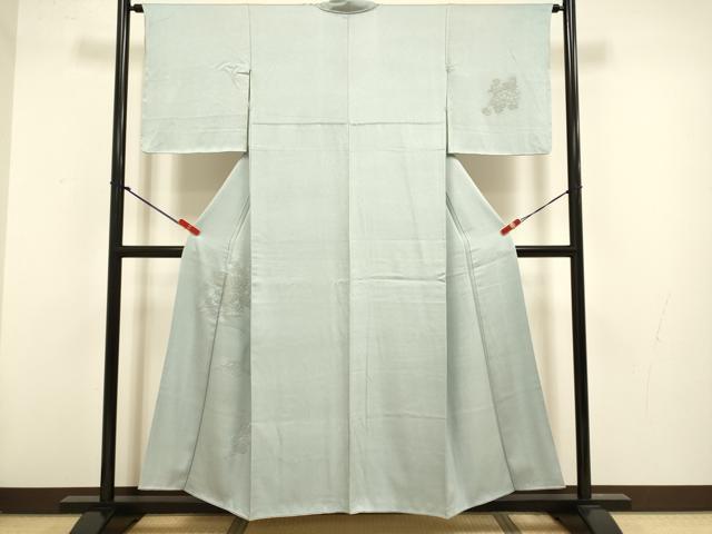 平和屋着物▼中国三大刺繍 相良刺繍 総刺繍 無地絵羽訪問着 片輪車花文 正絹 逸品 DABG3887du