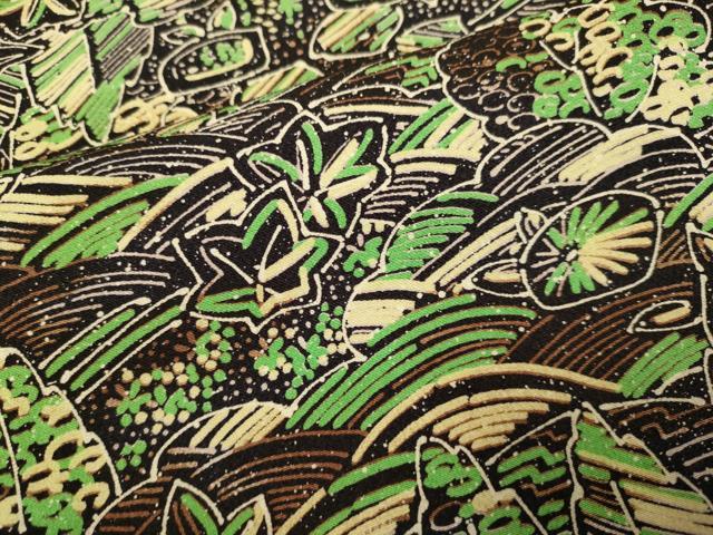 平和屋着物▽上質な小紋 単衣 樹林花文 正絹 逸品 DABG3954du