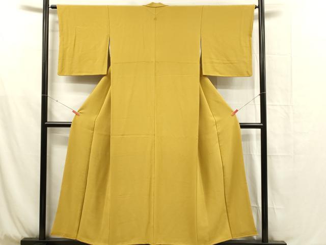 平和屋着物■上質な色無地 櫨染色 正絹 逸品 DABG4033qp