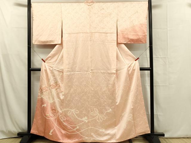 平和屋着物■訪問着 駒刺繍 結び紐文 暈し染め 正絹 逸品 DABG4038qp