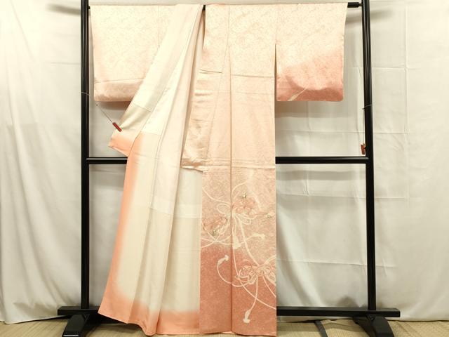 平和屋着物■訪問着 駒刺繍 結び紐文 暈し染め 正絹 逸品 DABG4038qp