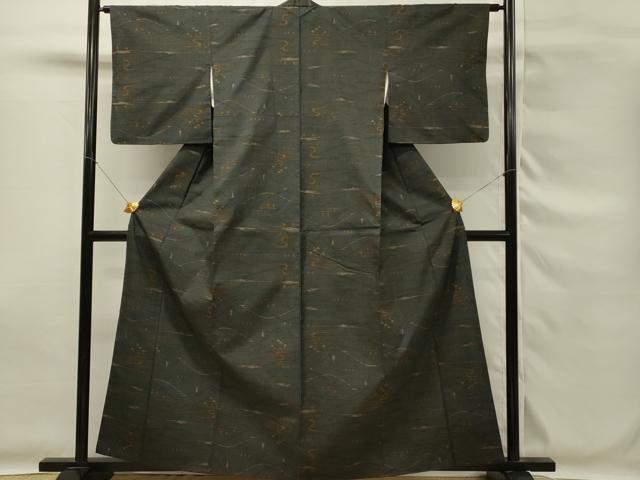 平和屋着物■本場大島紬 7マルキ 風景文 正絹 逸品 DABG4139qp