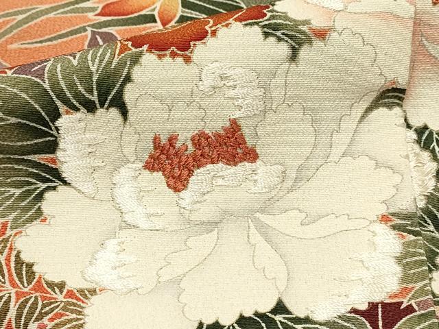 平和屋着物■豪華黒留袖 刺繍 花車文 金銀彩 正絹 逸品 DABG4167qp