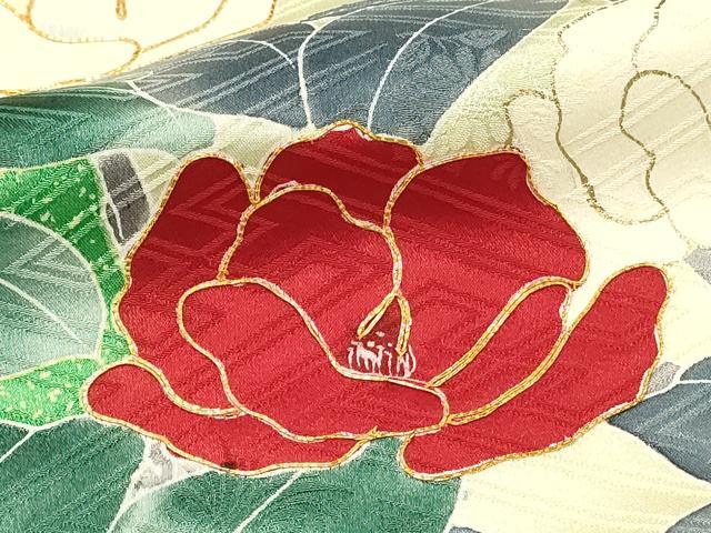 平和屋着物■豪華振袖 駒刺繍 草花文 金彩 正絹 逸品 DABG4173qp