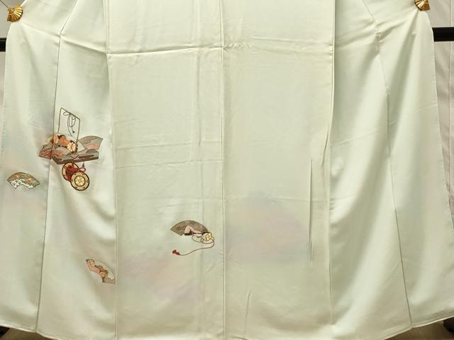 平和屋着物■訪問着 駒刺繍 総刺繍 地紙花鼓文 暈し染め 正絹 逸品 DABG4206qp