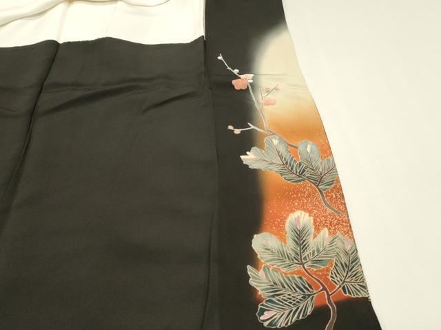 平和屋着物■豪華黒留袖 作家物 染の匠 駒刺繍 飛鶴松文 金彩 正絹 逸品 DABG4214qp