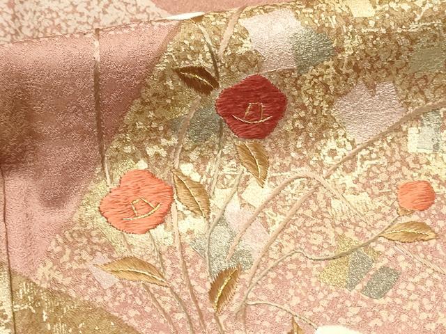 平和屋着物■訪問着 刺繍 重ね山花文 暈し染め 金彩 正絹 逸品 DABG4222qp