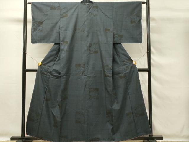 平和屋着物■本場大島紬 7マルキ 草花文 正絹 逸品 未使用 DABG4233qp