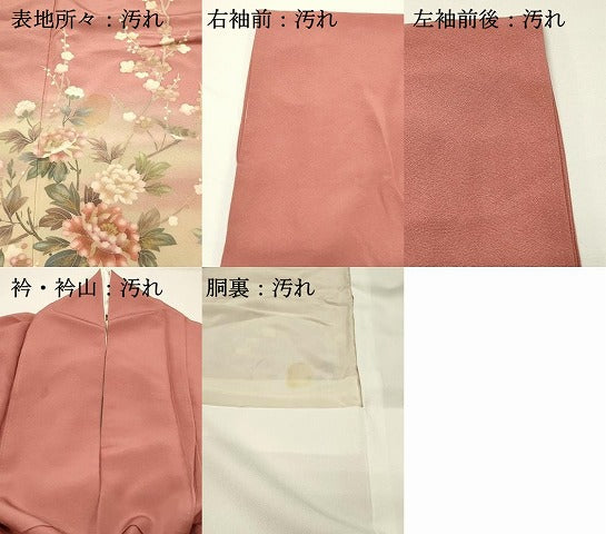 平和屋着物■豪華色留袖 作家物 枝花文 牡丹 暈し染め 金彩 正絹 逸品 DABG4256qp