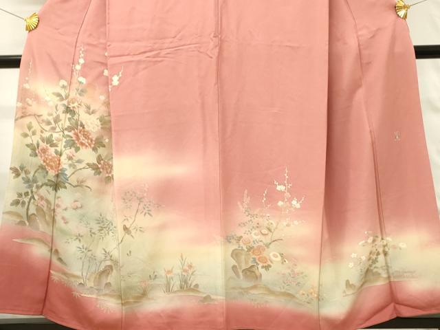 平和屋着物■豪華色留袖 作家物 枝花文 牡丹 暈し染め 金彩 正絹 逸品 DABG4256qp
