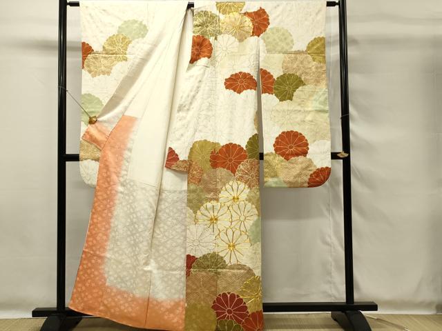 平和屋着物■豪華振袖 駒刺繍 菊尽くし 金彩 正絹 逸品 DABG4268qp