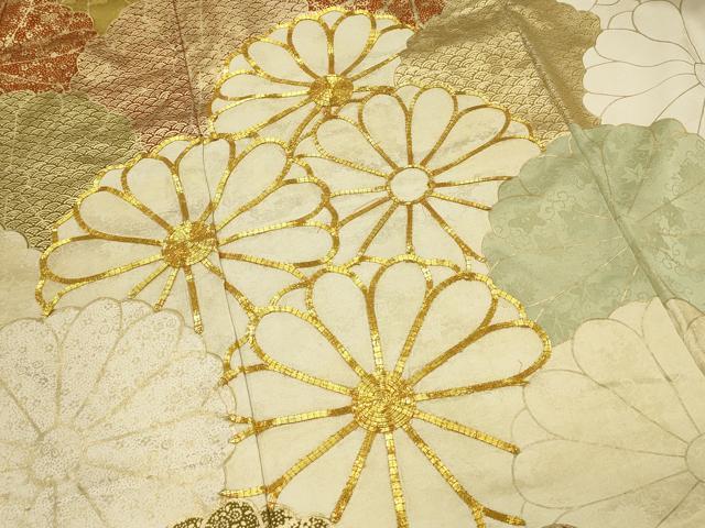 平和屋着物■豪華振袖 駒刺繍 菊尽くし 金彩 正絹 逸品 DABG4268qp