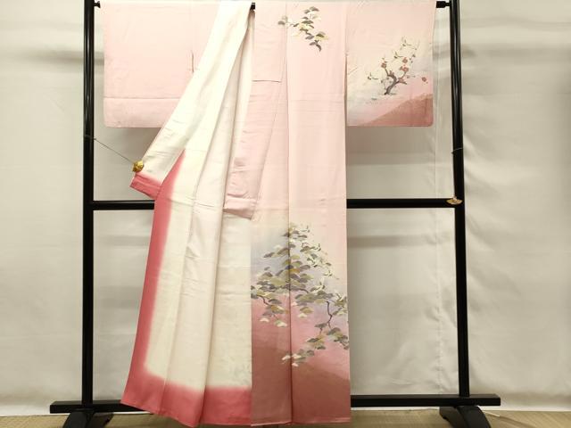 平和屋着物■訪問着 飛鶴松文 松竹梅 暈し染め 金銀彩 正絹 逸品 DABG4274qp