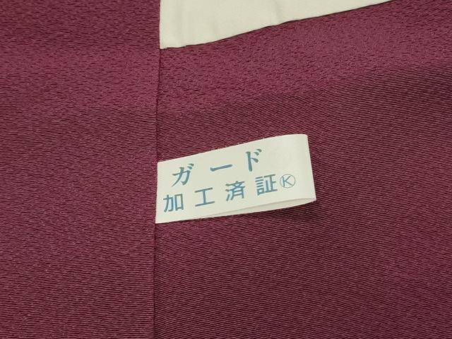 平和屋着物■上質な色無地 暗紅色 正絹 逸品 DABG4470qp